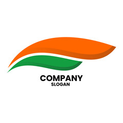 Abstract minimalist logo with two color combination