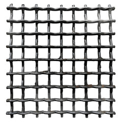 Steel mesh isolated on transparent background.