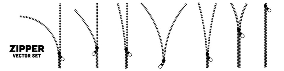 Zipper vector. Zipper set. © DOBRYI VECHIR STUDYA