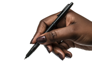 Hand with pen