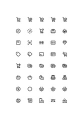 Icon set of Commerce Symbols