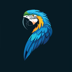 Parrot in cartoon, doodle style. Image for t-shirt, web, mobile apps and ui. Isolated 2d vector illustration in logo, icon, sketch style, Eps 10. AI Generative