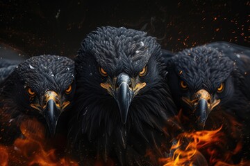 Fierce Trio: Three Eagles in Inferno