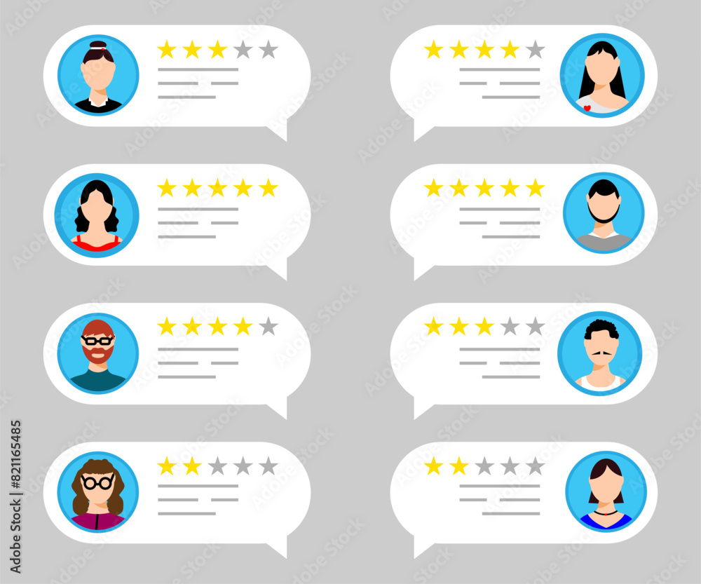 Poster Messaging chat speech bubbles. Chatting speech bubble with people user in a flat design