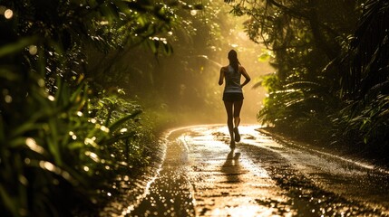 Fototapeta premium Jungle Jogs: Brazilian Bliss in Rainforest Run