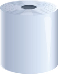 Highresolution vector graphic of a single toilet paper roll isolated on a clean white background