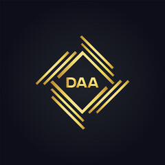 DAA logo. D A A design. White DAA letter. DAA, D A A letter logo design. D A A letter logo design in FIVE, FOUR, THREE, style. letter logo set in one artboard. D A A letter logo vector design.	
