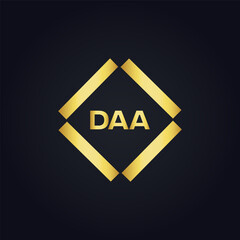 DAA logo. D A A design. White DAA letter. DAA, D A A letter logo design. D A A letter logo design in FIVE, FOUR, THREE, style. letter logo set in one artboard. D A A letter logo vector design.	
