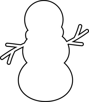 recommend clip art: Winter snowman outline vector.