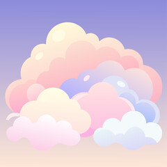 Ethereal cloud patterns with soft, pastel gradients for peaceful content.
