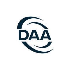 DAA logo. D A A design. White DAA letter. DAA, D A A letter logo design. D A A letter logo design in FIVE, FOUR, THREE, style. letter logo set in one artboard. D A A letter logo vector design.	
