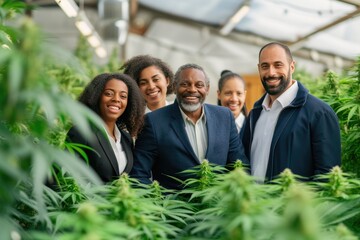Obraz premium Thriving in Cannabis Market: Confident Business Group