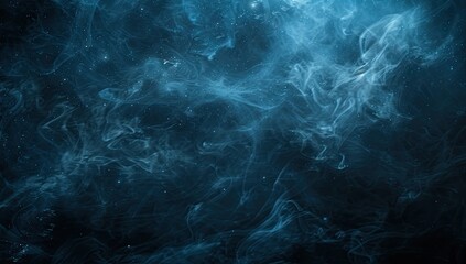 Obraz premium Abstract Blue Nebula in Space