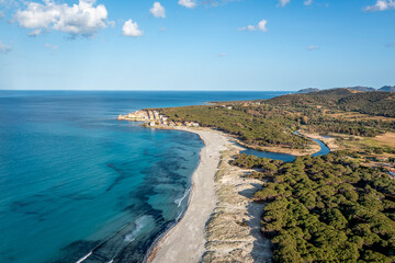 Aerial View of Santa Lucia, Siniscola, Province of Nuoro, Sardinia 