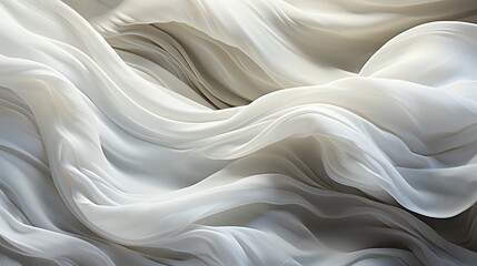 Obraz premium Close-up of nano-fabric weaving, minimal digital painting, displaying ultra-fine threads intertwining with precision, in subtle grey and silver tones