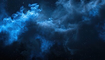 Obraz premium Blue Ethereal Nebula in the Cosmos