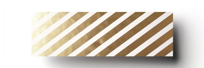 Gold Stripe Adhesive Paper on White Background Generative AI