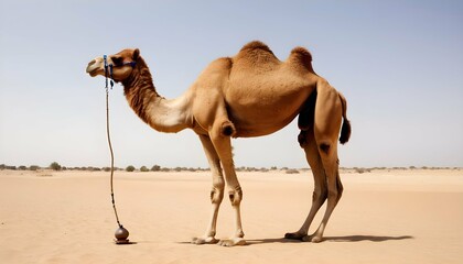 A Camel Standing With Its Legs Splayed Out For Bal Upscaled 3