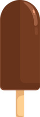 Vector graphic of a delicious chocolatecovered ice cream bar on a white background