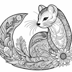 ermine coloring page