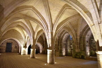 Voûtes de l'abbaye Saint-Jean-des-Vignes à Soissons. France