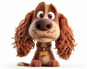 A cute puppy cocker spaniel with big brown eyes looking up at you with a curious expression.