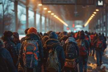 Fototapeta premium The concept of a person preparing to travel abroad and immigrating
