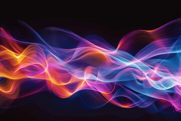 Fototapeta premium neon magenta purple fire flames isolated on black background horizontal banner 