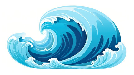 Obraz premium Sea wave alone against a stark white background