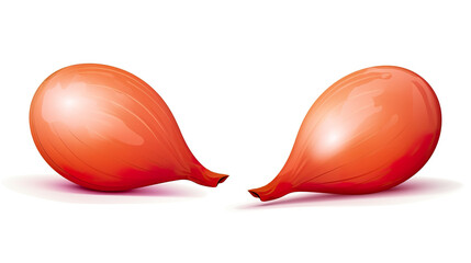 Shallot alone against a stark white background