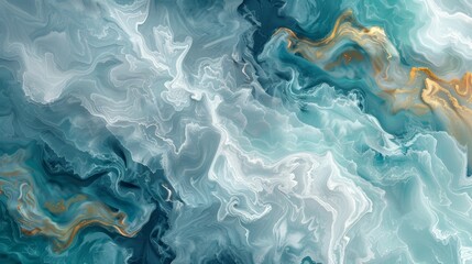 Naklejka premium A wave with a blue and gold color scheme