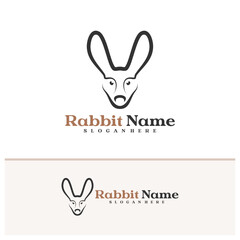 Rabbit logo vector template, Creative Rabbit head logo design concepts
