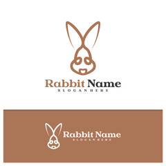 Rabbit logo vector template, Creative Rabbit head logo design concepts