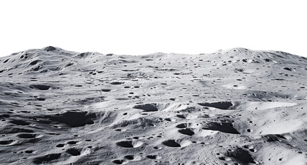 Moon Surface Landscape Isolated on Transparent Background
 - Powered by Adobe