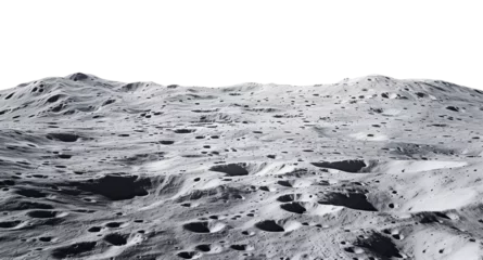 Moon Surface Landscape Isolated on Transparent Background 