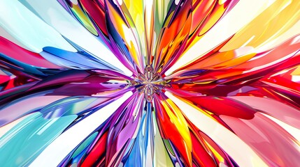 Fototapeta premium neon radiance: vibrant kaleidoscope mandala in glowing colors