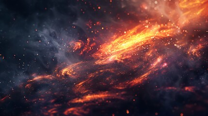 Fototapeta premium celestial glow: a vibrant depiction of a nebula-like universe with stars