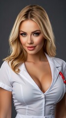 Fototapeta premium Potrait beautiful western woman model, beauty model