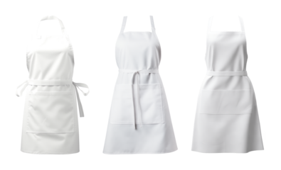 Apron Mockup Set Isolated on Transparent Background
