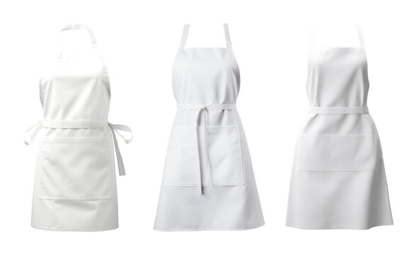 Apron Mockup Set Isolated on Transparent Background
