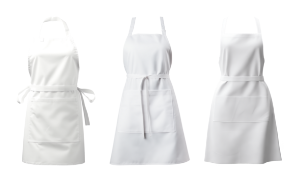 Apron Mockup Set Isolated on Transparent Background
