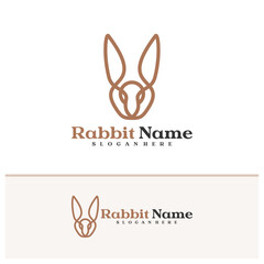 Rabbit logo vector template, Creative Rabbit head logo design concepts