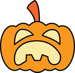 Spooky Halloween Pumpkin Icon