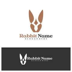 Fototapeta premium Rabbit logo vector template, Creative Rabbit head logo design concepts