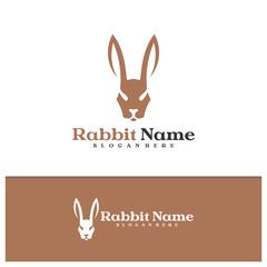 Fototapeta premium Rabbit logo vector template, Creative Rabbit head logo design concepts