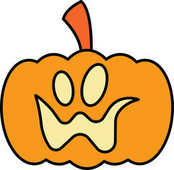 Spooky Halloween Pumpkin Icon