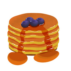 blueberry pancakes on a plate