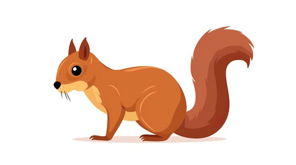 Obraz premium Squirrel isolated on a white background