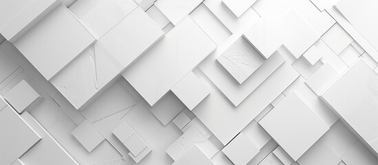 3D rendering of a white geometric pattern.