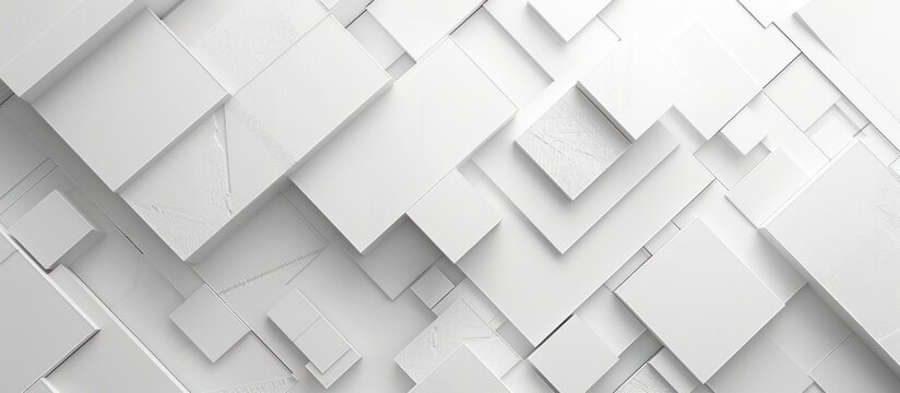 3D rendering of a white geometric pattern.